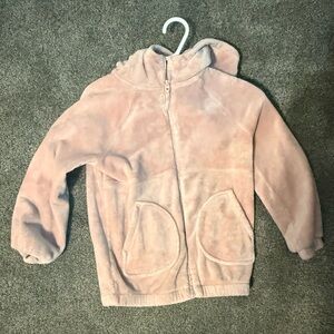 Athleta Kids Plush Zip Hoodie in Light Blush size S/7